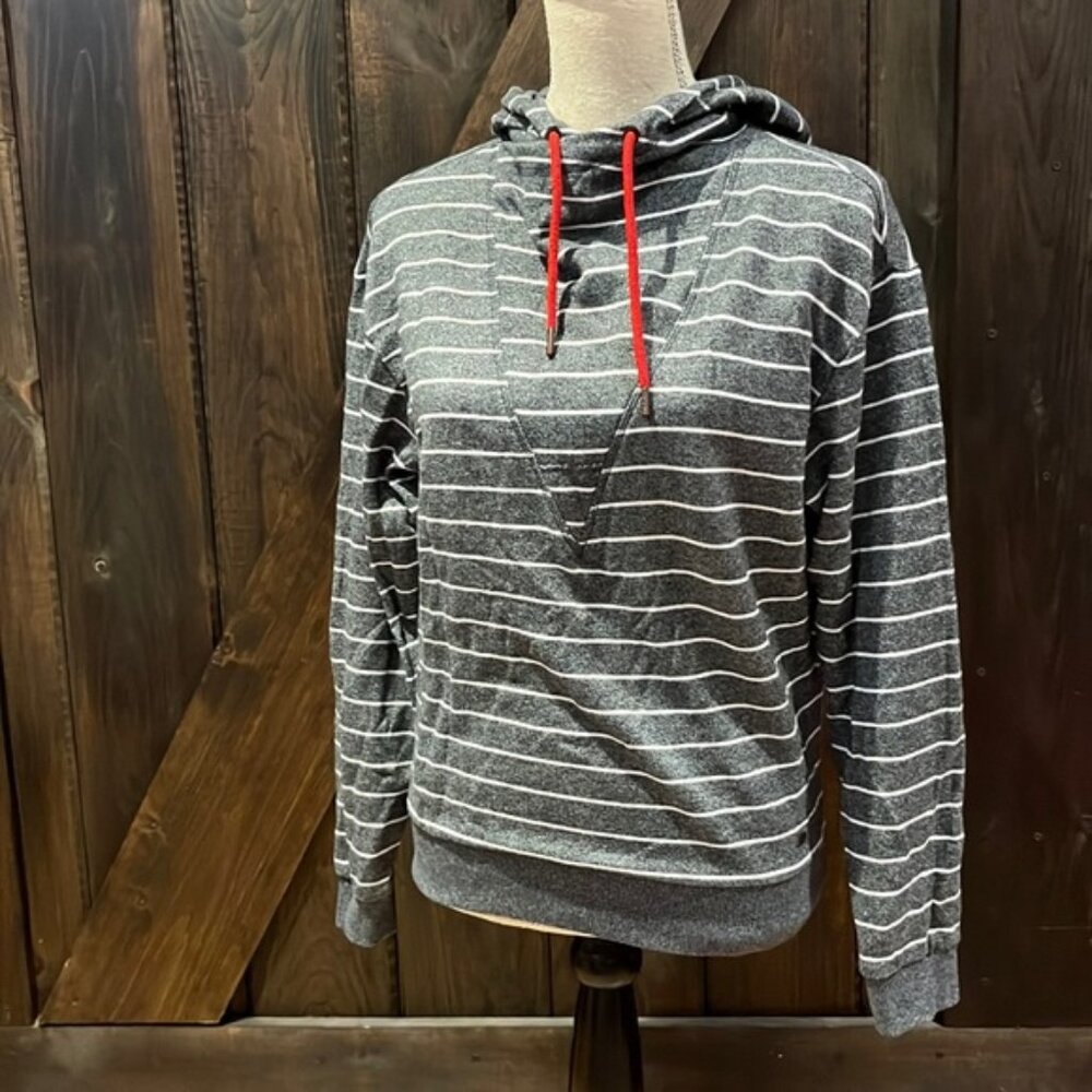 ONeill grey and white striped hoodie